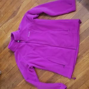 Women's Columbia Fleece Jacket Fuchsia Pink Purple EUC Large